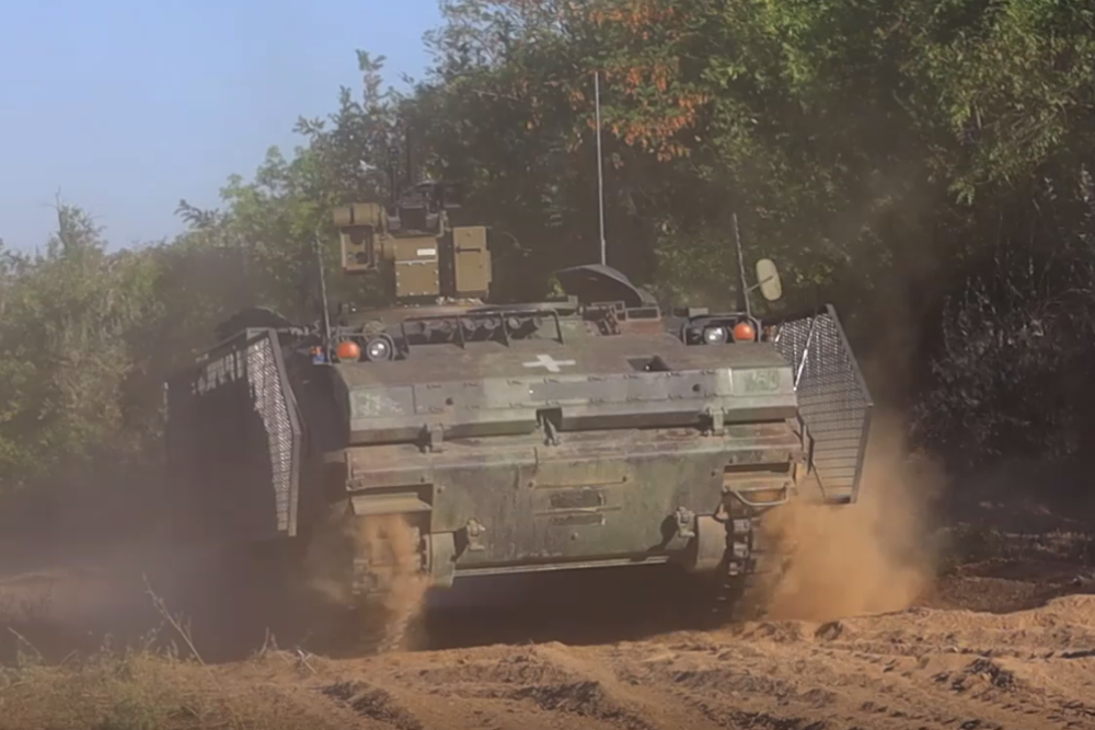 Ukrainian YPR-765 armored personnel carriers are armed with EOS combat modules